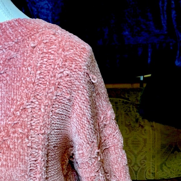 Pink Sweater Knit Vintage Oversized Super soft Pink Martini Size Large Coquette - Picture 9 of 12